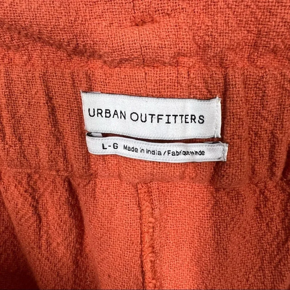 Urban Outfitters Cotton UO Bennie Paperbag Wide-Leg Pant in Orange Large - Picture 13 of 15